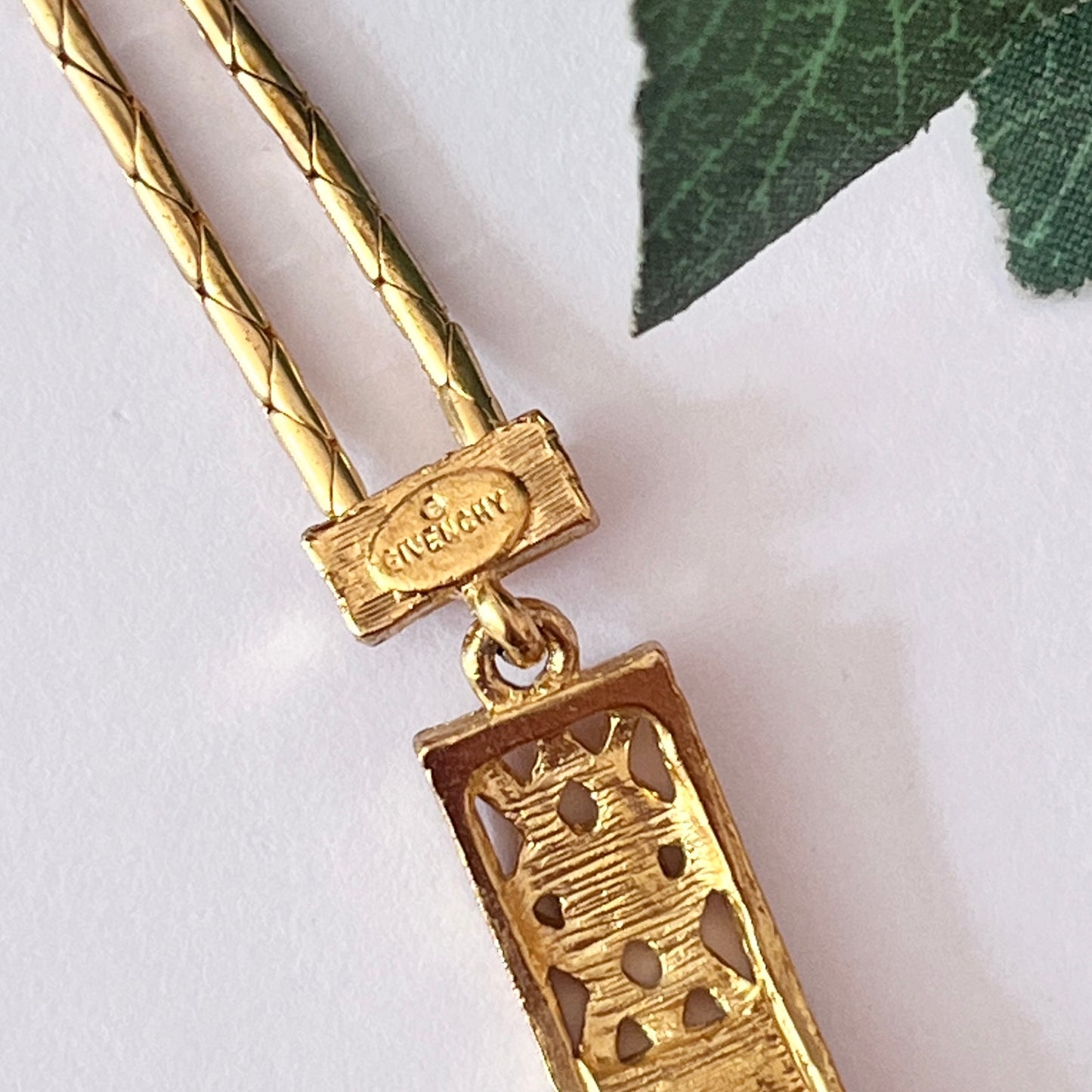 1980s Givenchy Gold Plated Diamanté Chain Bracelet