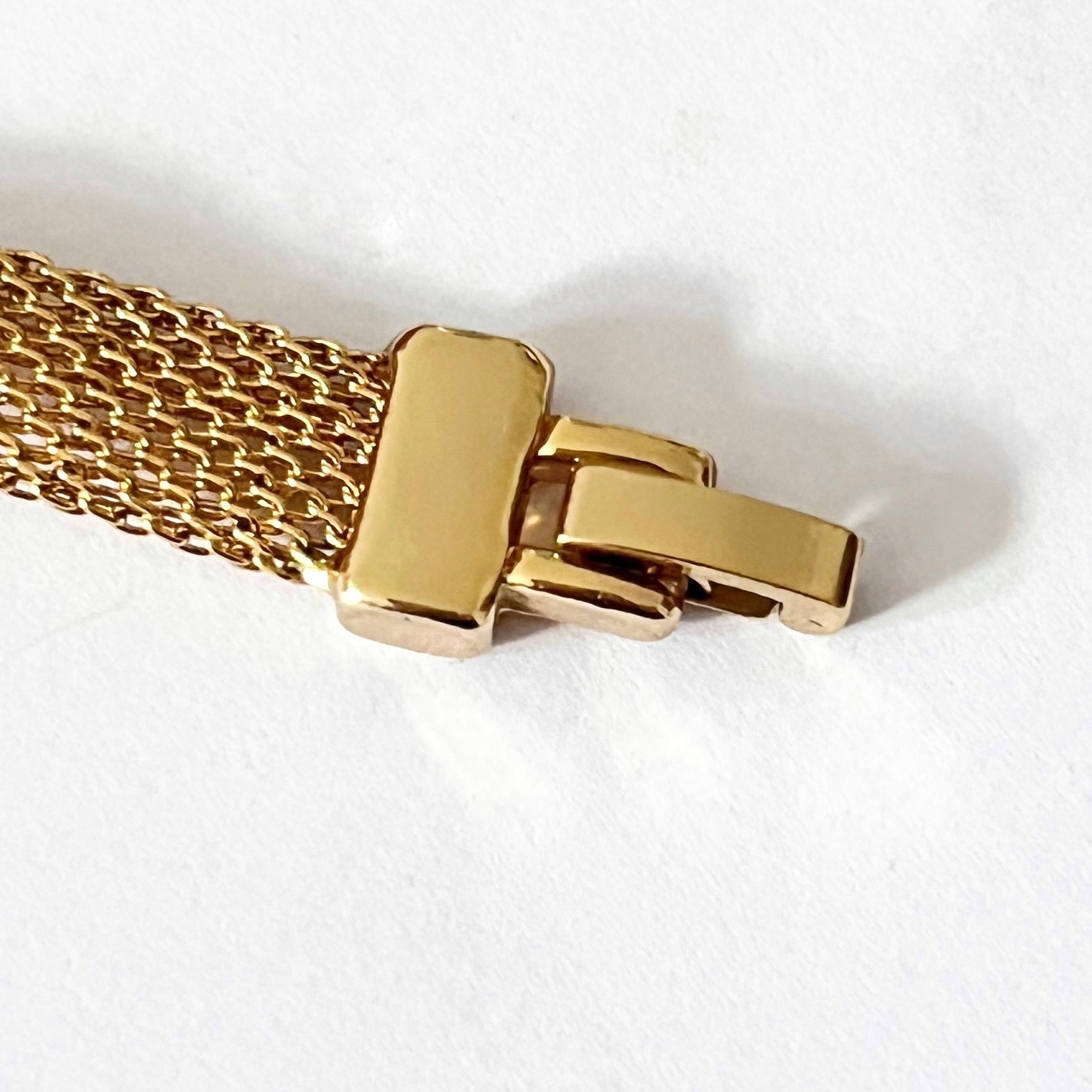 1960s Gold Plated Diamanté Buckle Bracelet