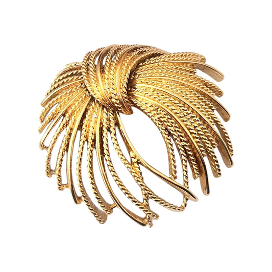 1960s Monet Gold Plated Statement Brooch