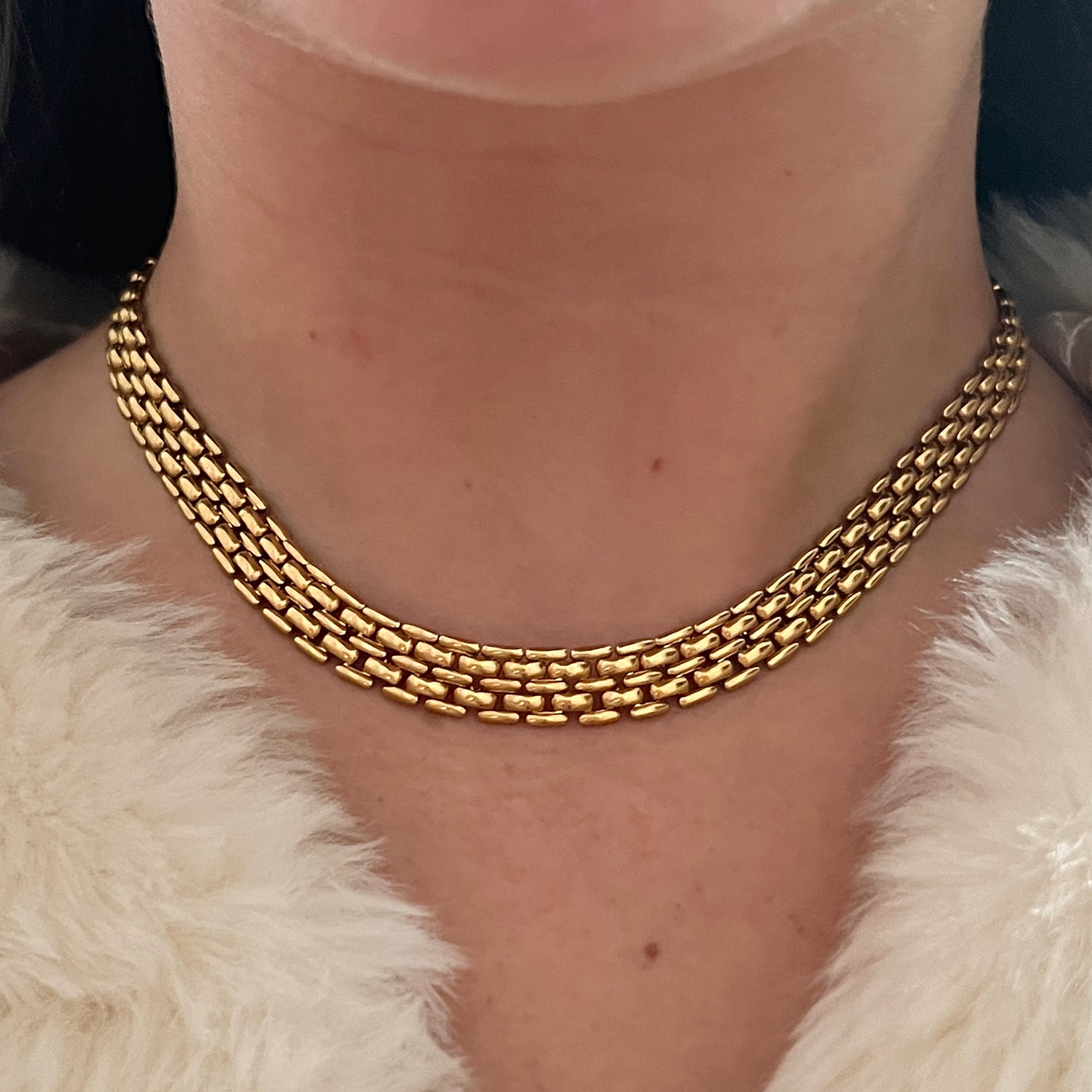 1980s Napier Gold Plated Statement Collar Necklace