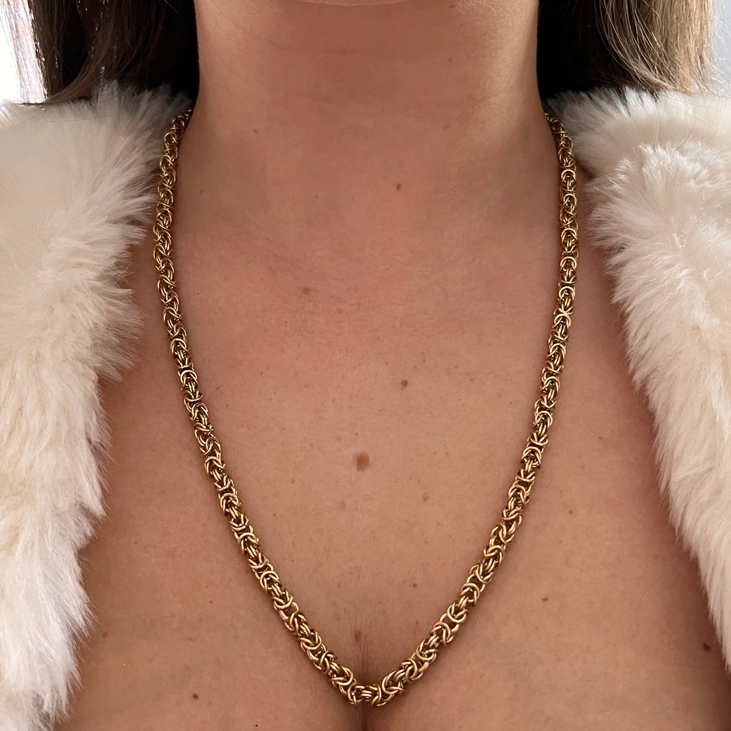 1980s Givenchy Gold Plated Byzantine Chain Necklace