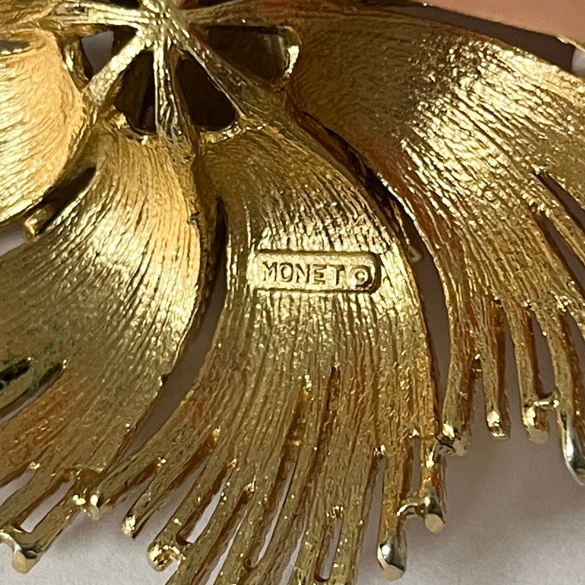 1980s Monet Large Gold Plated Brooch