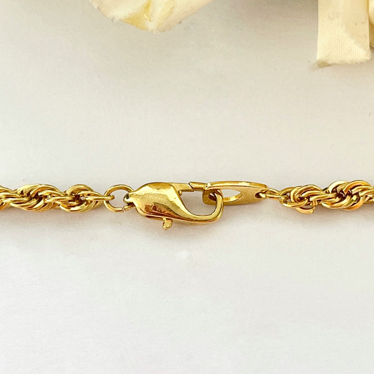 1980s Crescent Moon Shooting Star Pendant Gold Plated Rope Chain Necklace