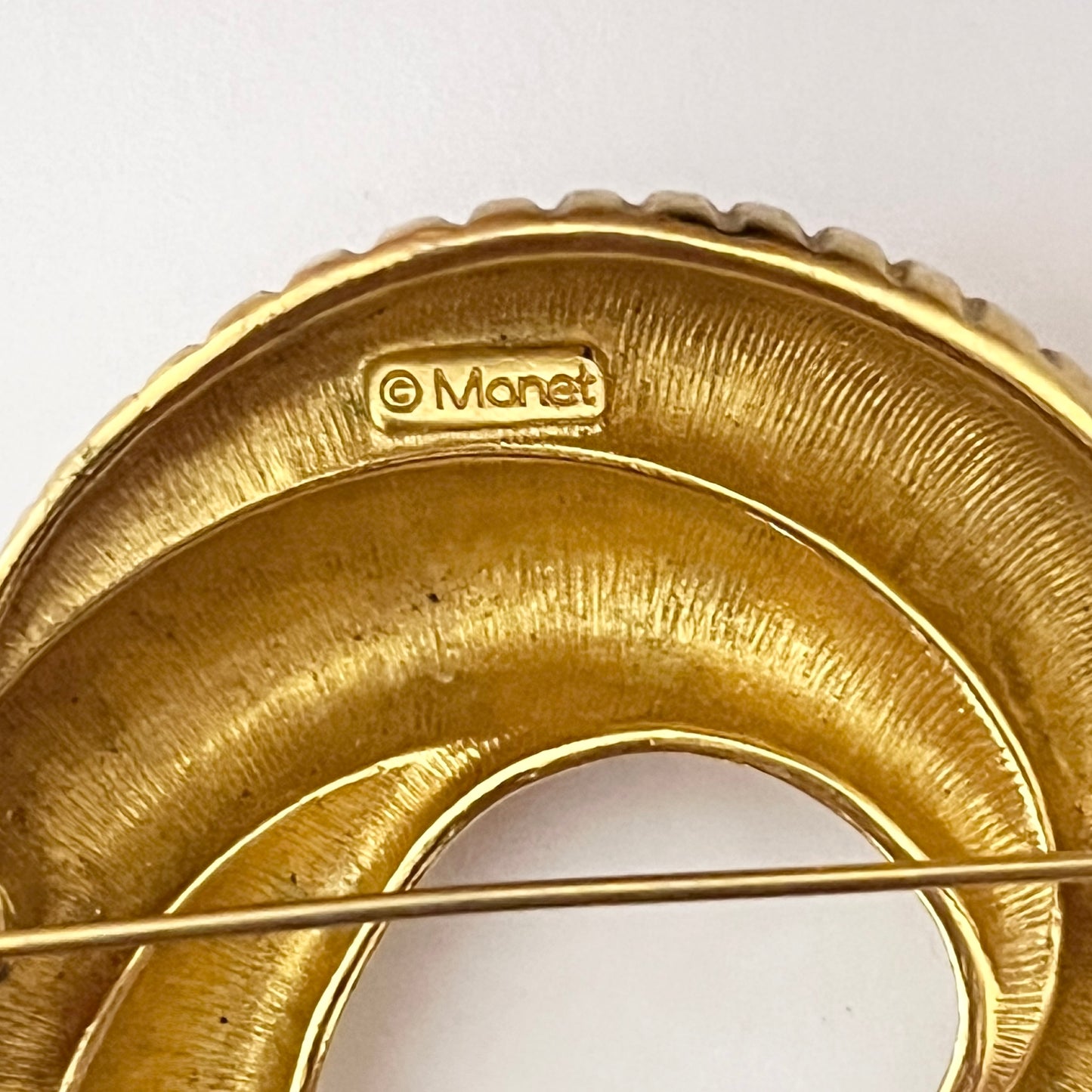 1980s Monet Gold Plated Statement Brooch