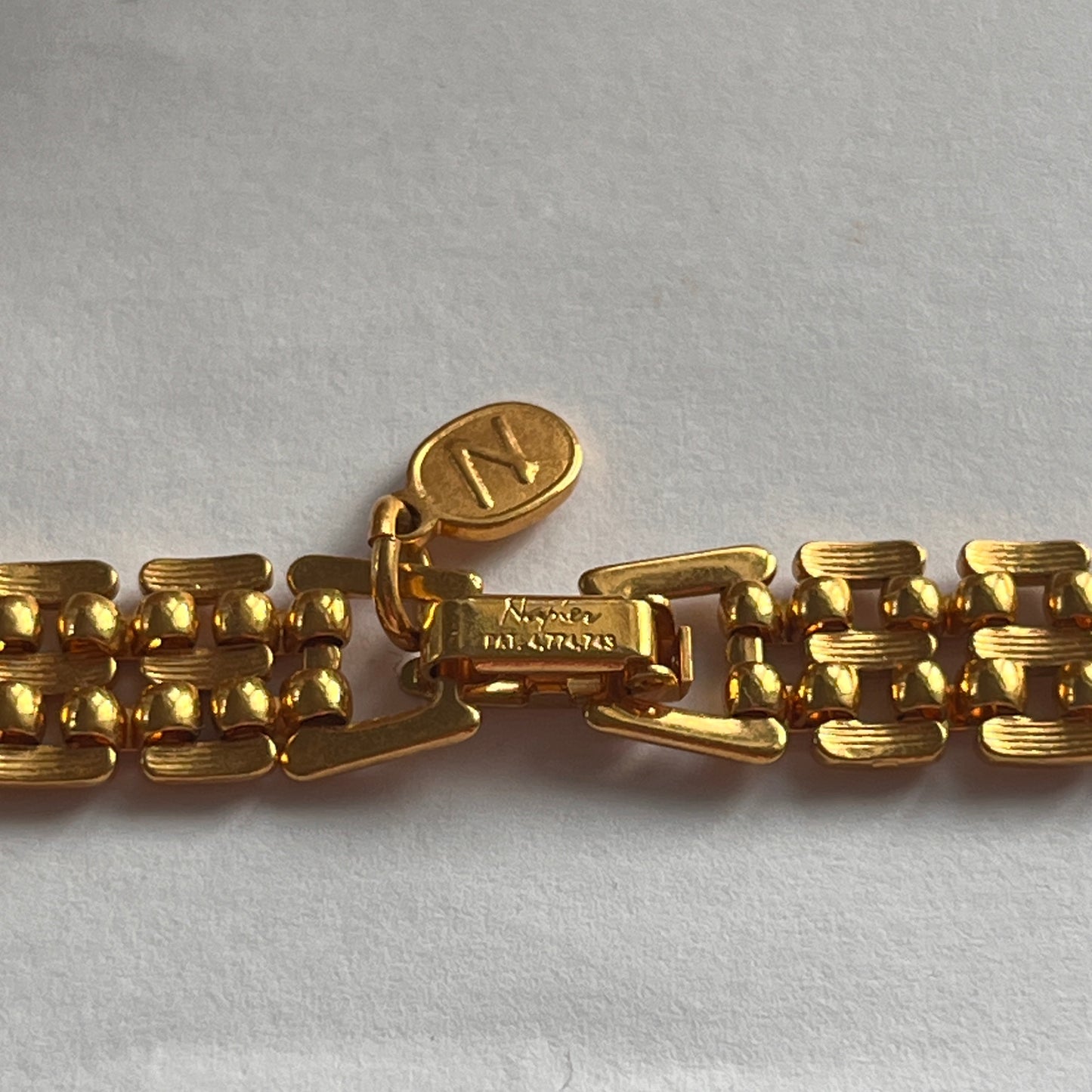 1980s Napier Gold Plated Statement Collar Necklace