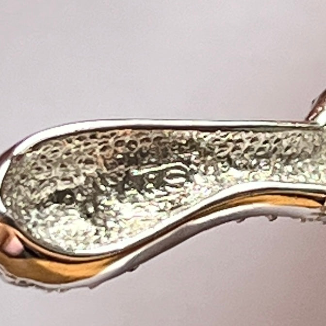 1980s Attwood & Sawyer Silver Tone Diamanté Lizard Brooch