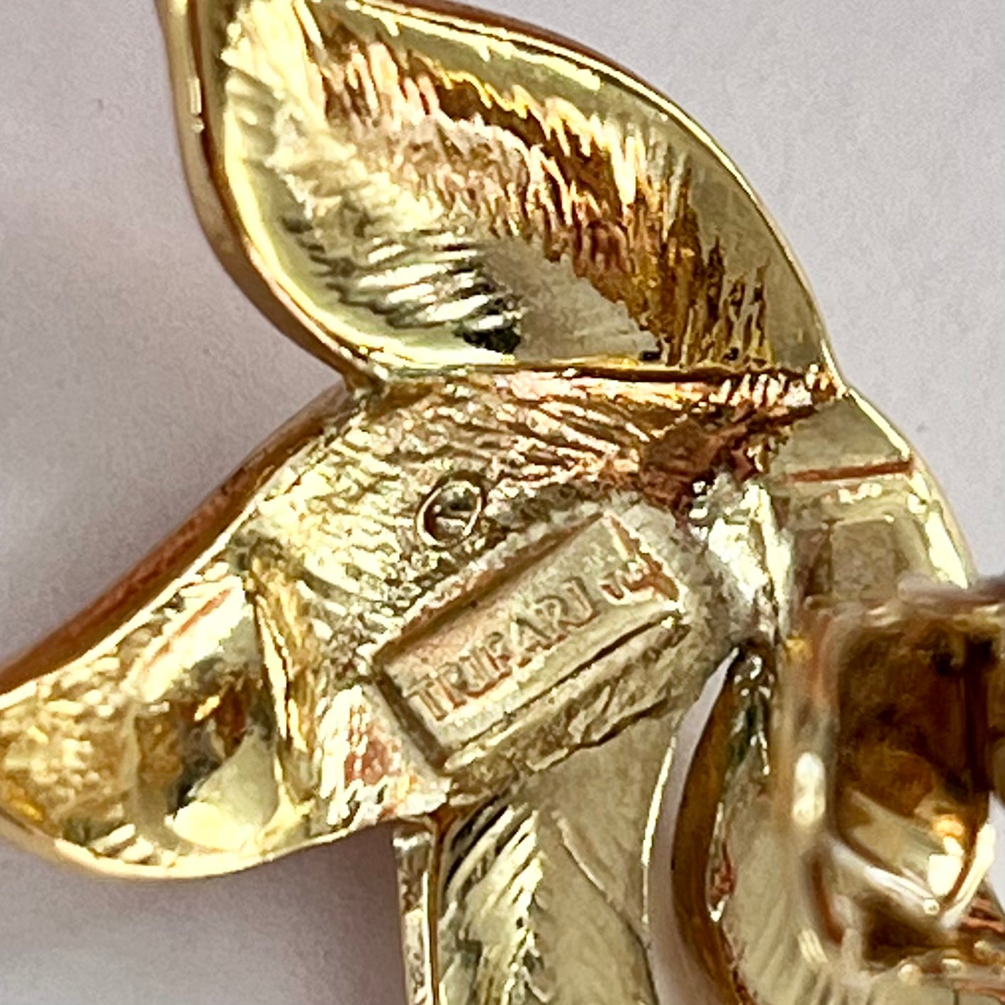 1960s Trifari Gold Plated Leaf Clip On Earrings