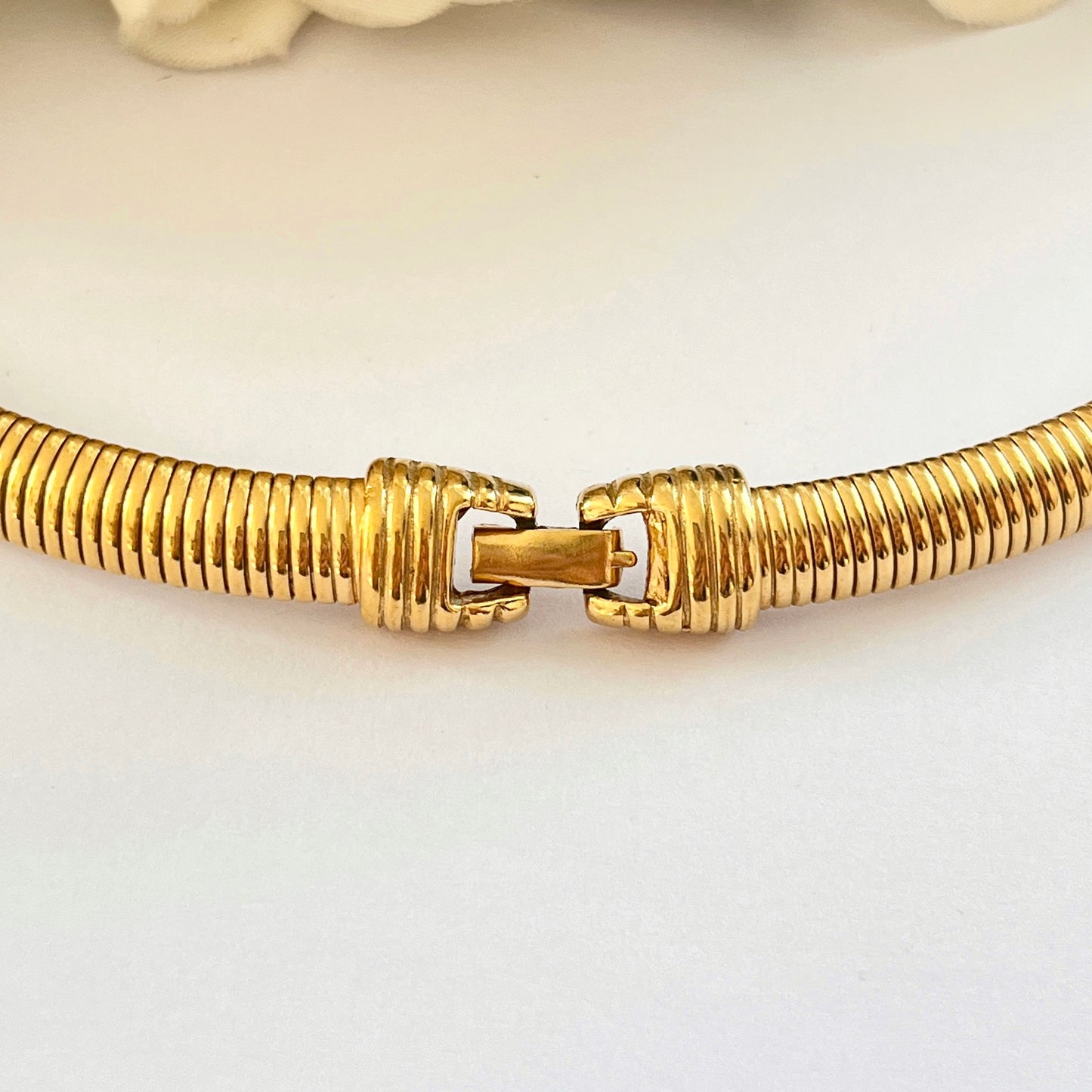 1980s Napier Gold Plated Statement Collar Necklace