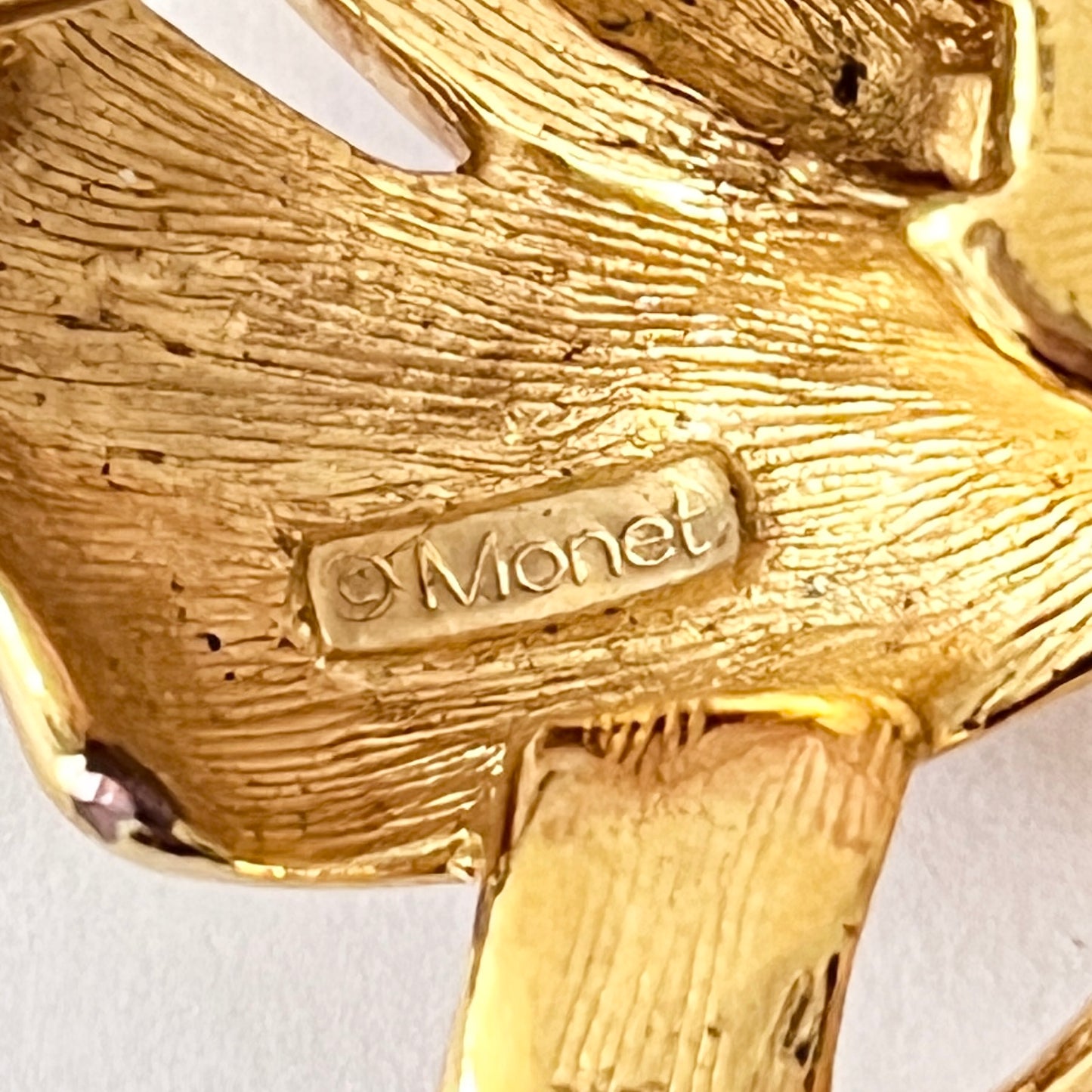 1960s Monet Brushed Gold Plated Brooch