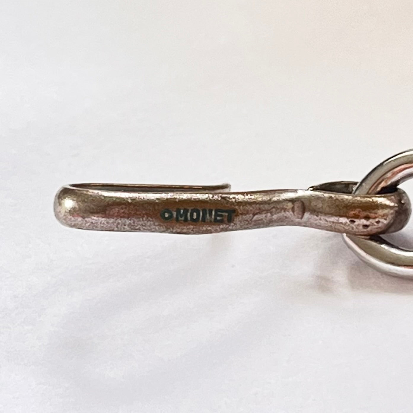 1980s Monet Silver Plated Chunky Loose Curb Chain Necklace