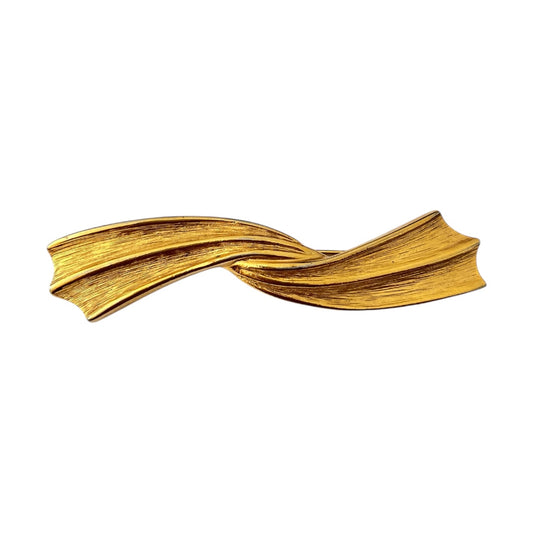 1980s Givenchy Brushed Gold Plated Brooch
