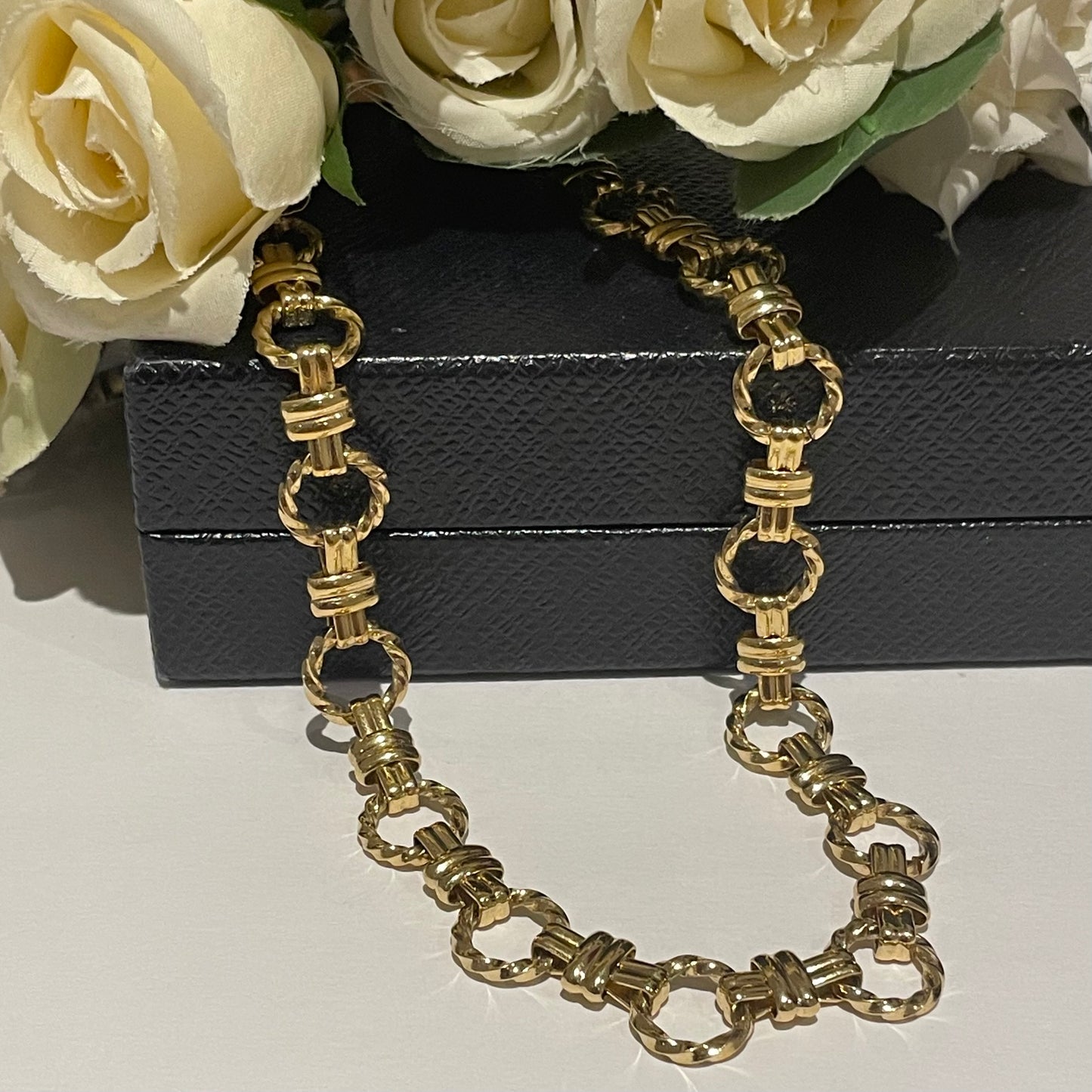 1980s Monet Gold Plated Chunky Chain Necklace
