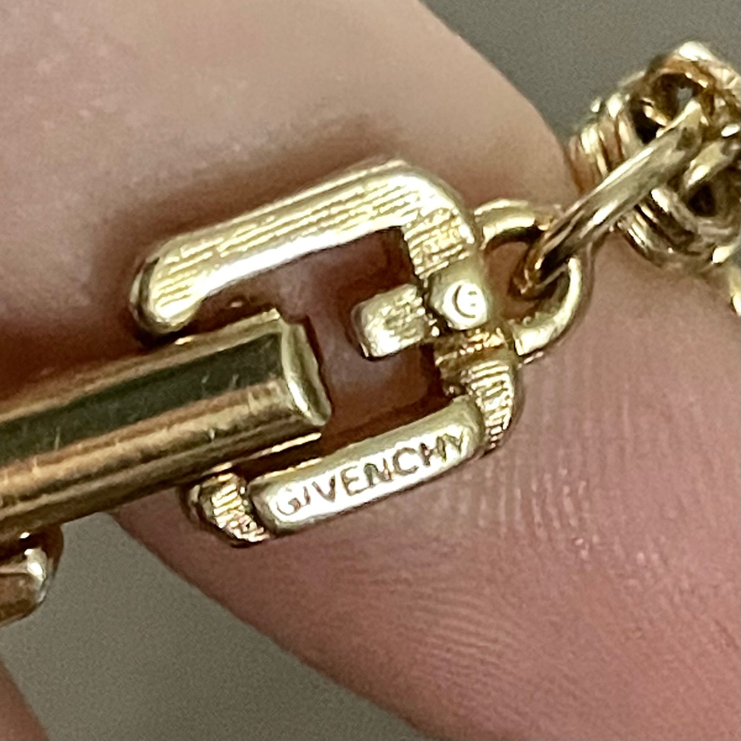 1980s Givenchy Long Gold Plated Chain Necklace