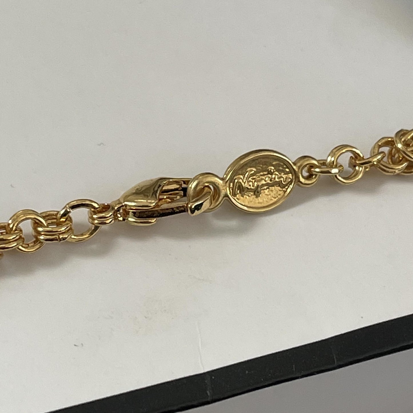 1980s Napier Gold Plated Snake Chain Necklace