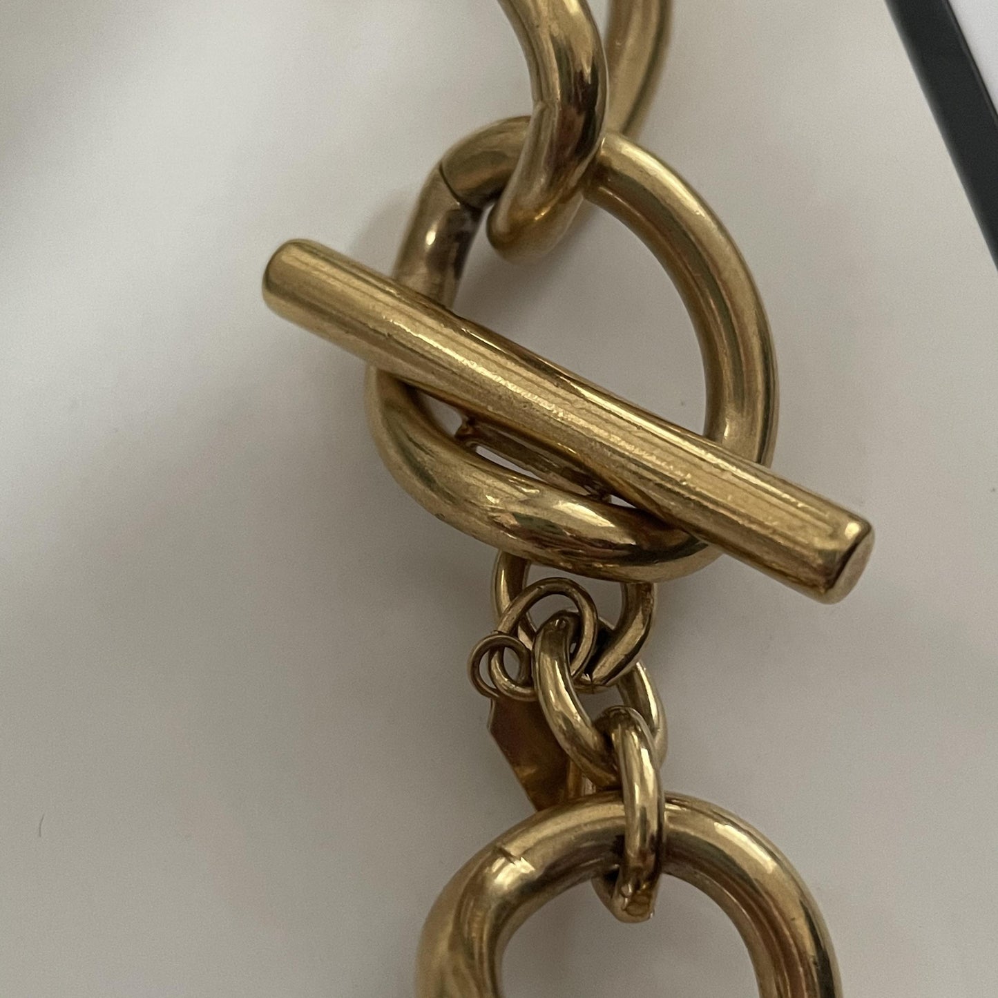1980s Monet Gold Plated Chunky Chain Necklace