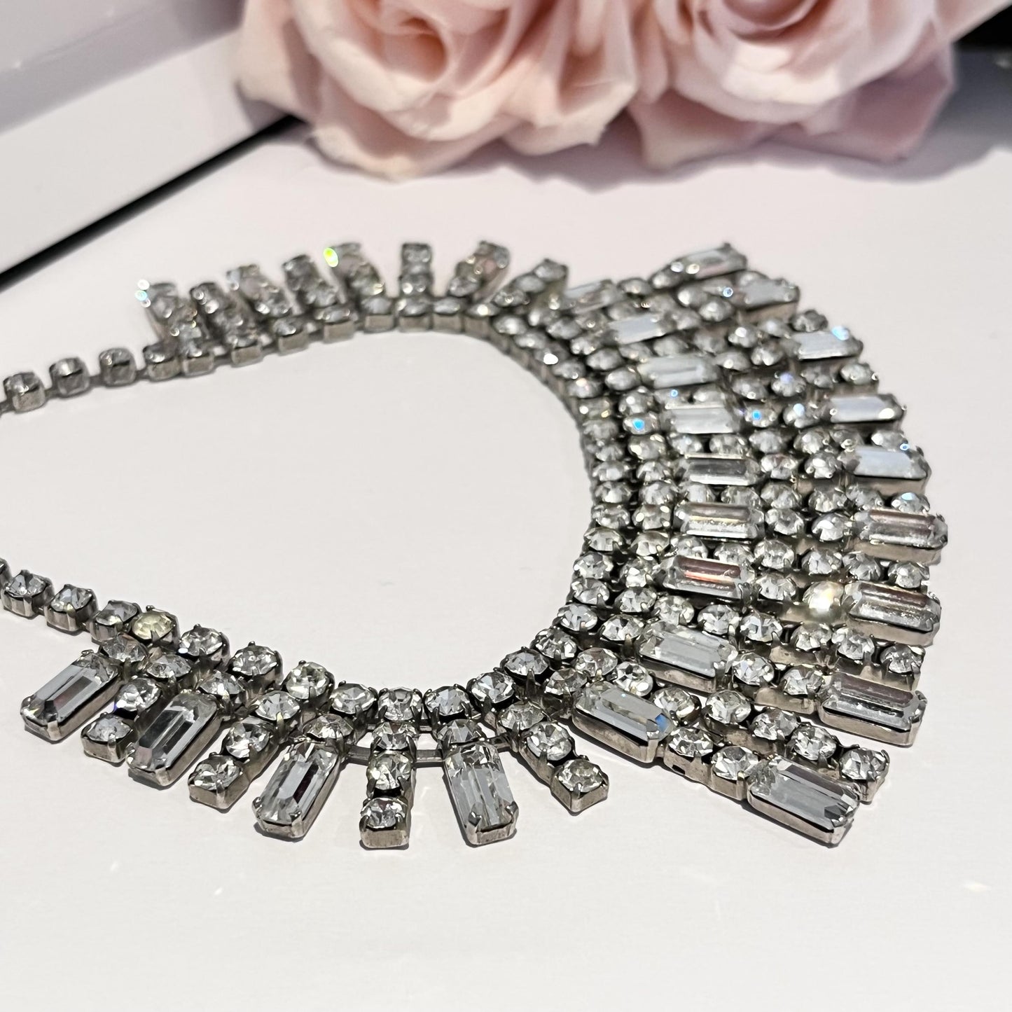 1950s Amazing Statement Sparkly Diamanté Necklace