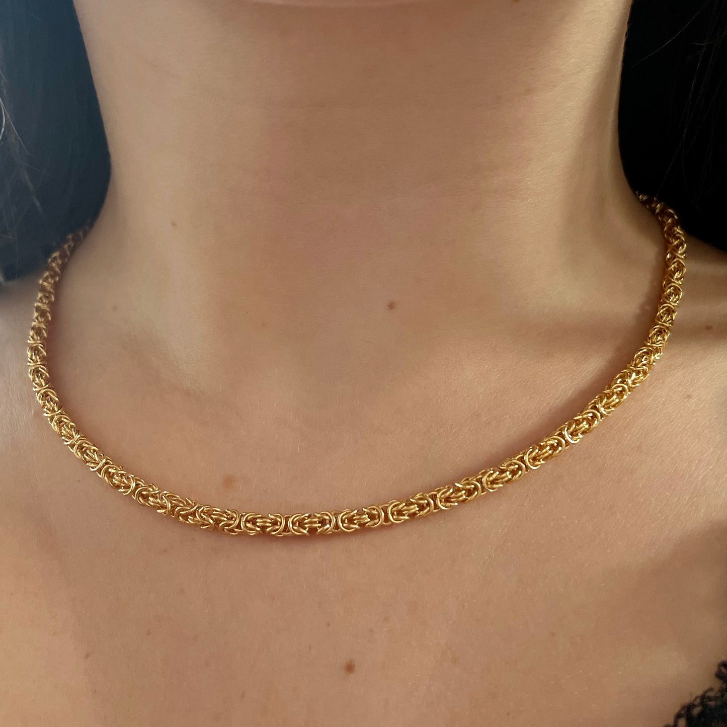 1980s Napier Gold Plated Snake Chain Necklace