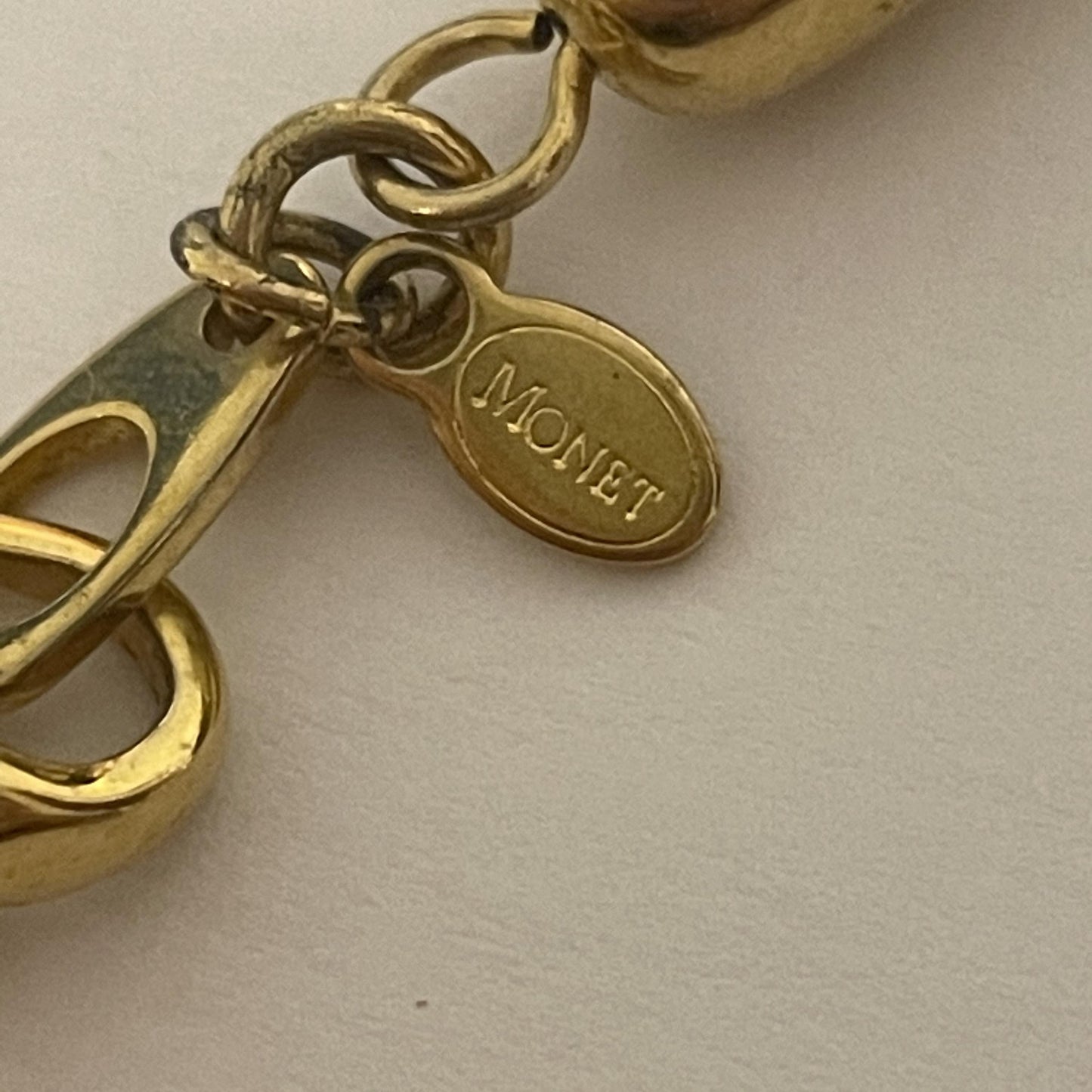 1980s Monet Gold And Silver Plated Rope Necklace