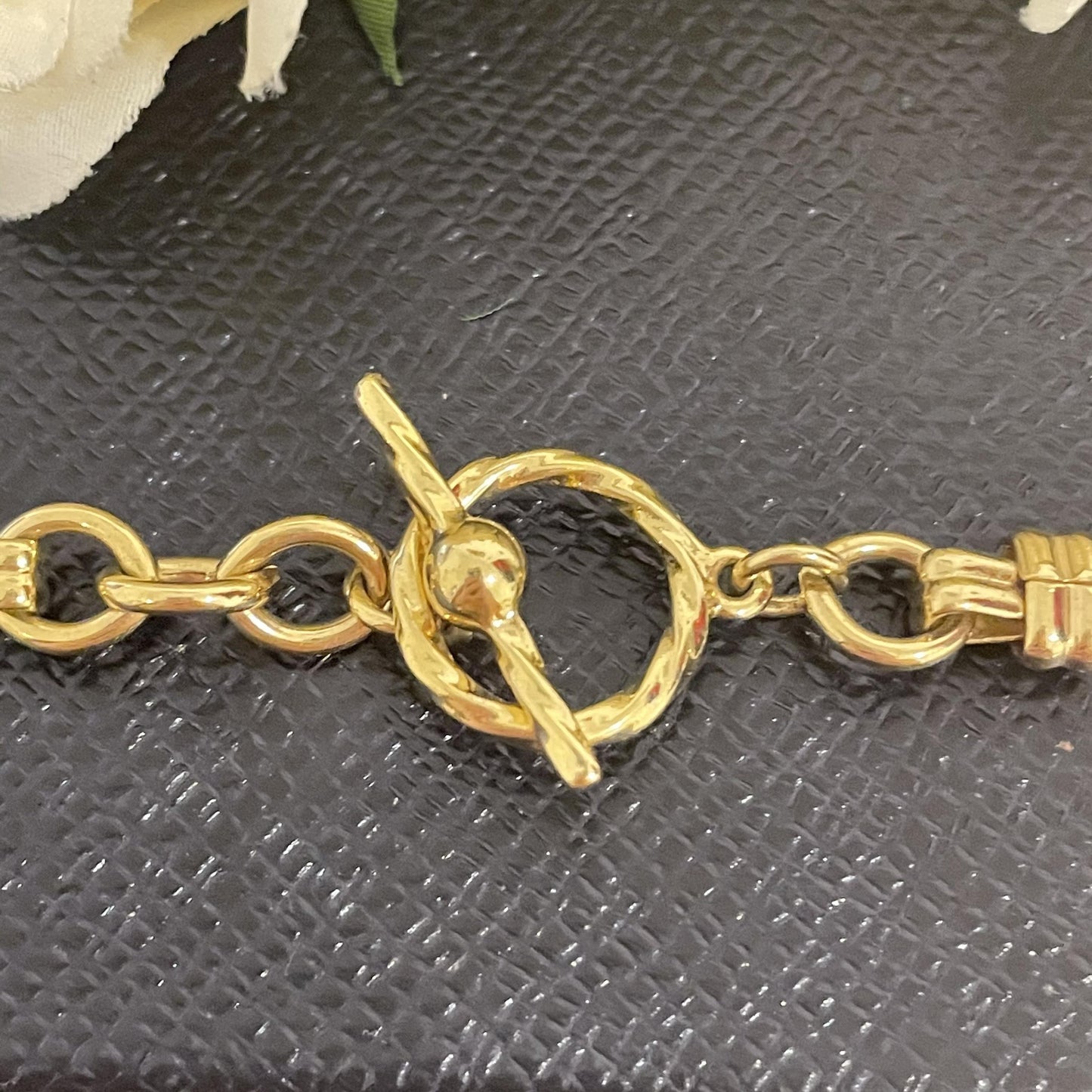 1980s Monet Gold Plated Chunky Chain Necklace