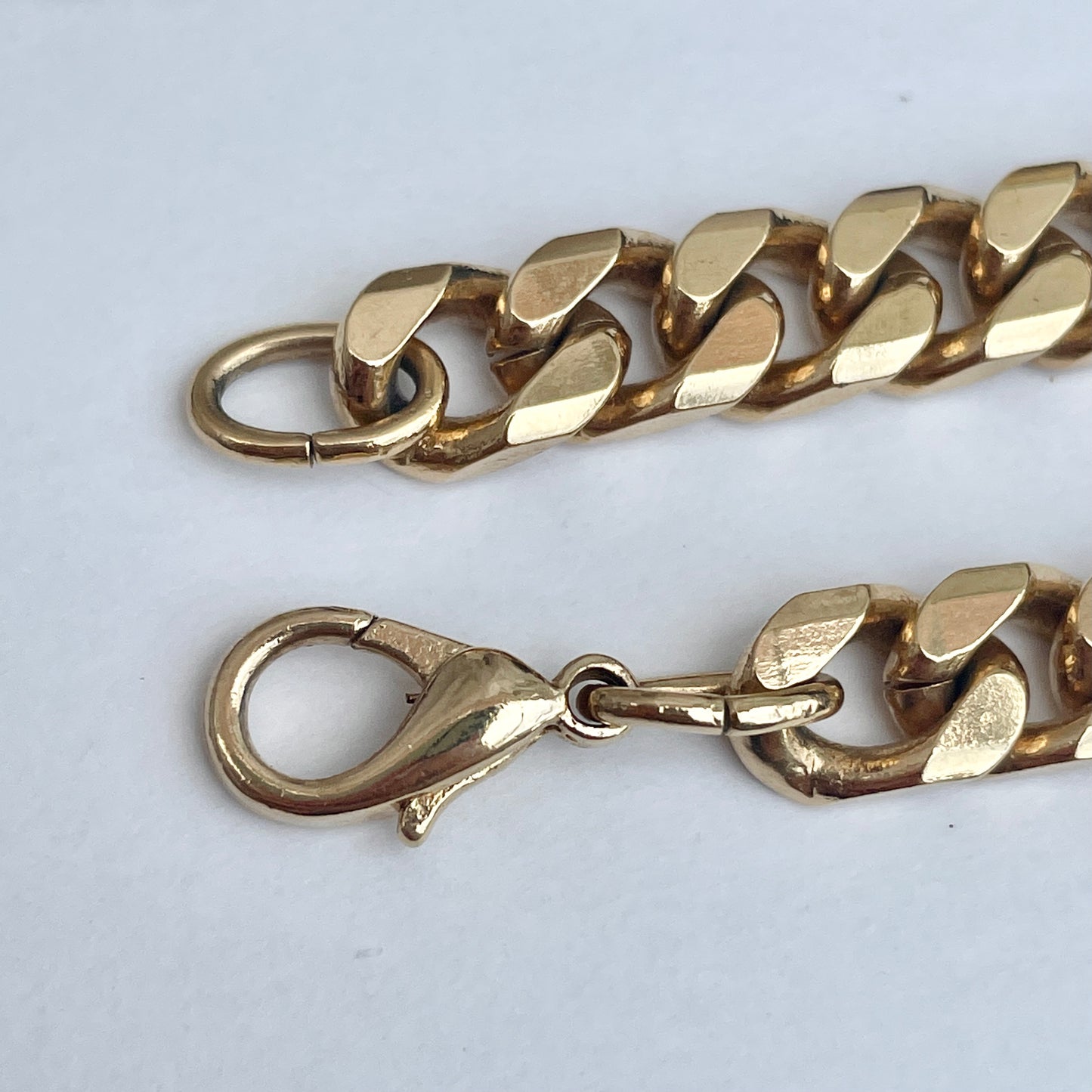 1980s Gold Plated Curb Link Chain Bracelet