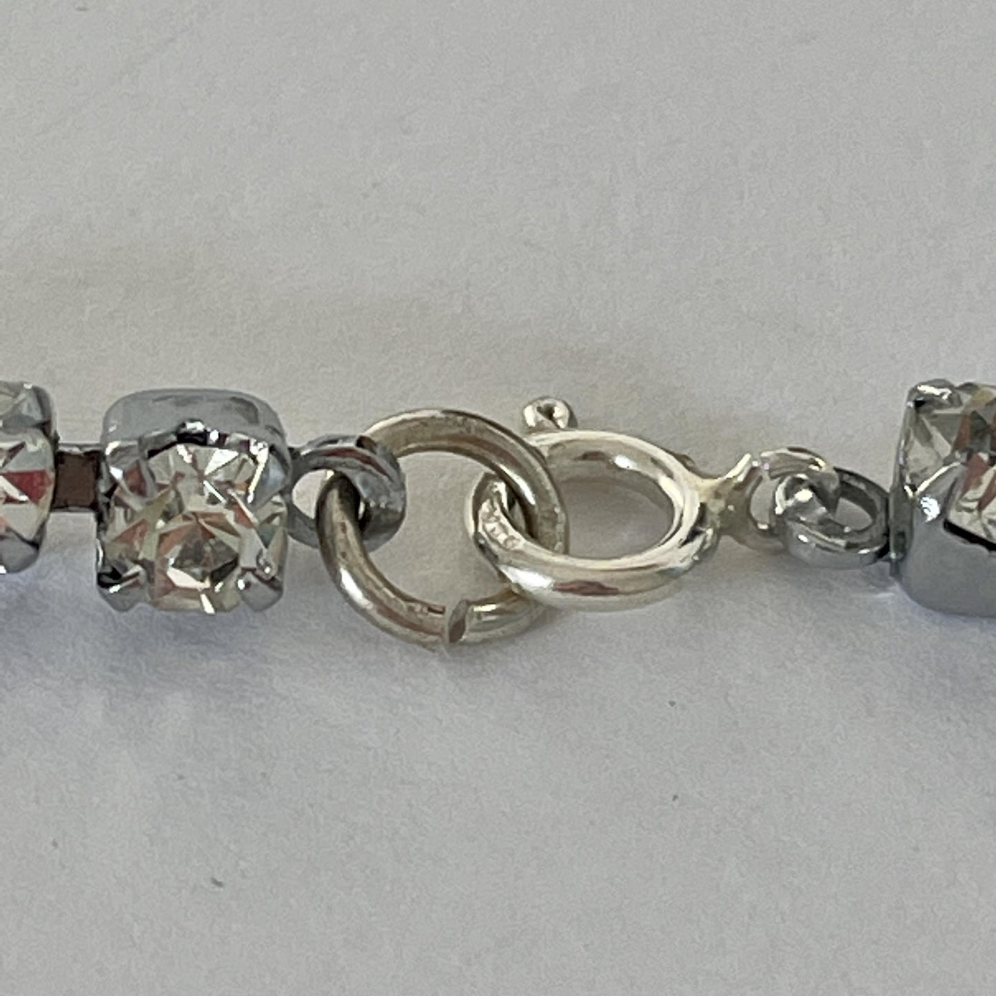 1980s Sparkly Silver Bling Necklace