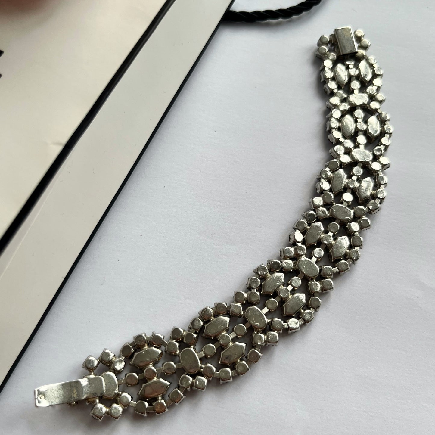 1970s Amethyst Diamanté Sparkly Purple Bracelet