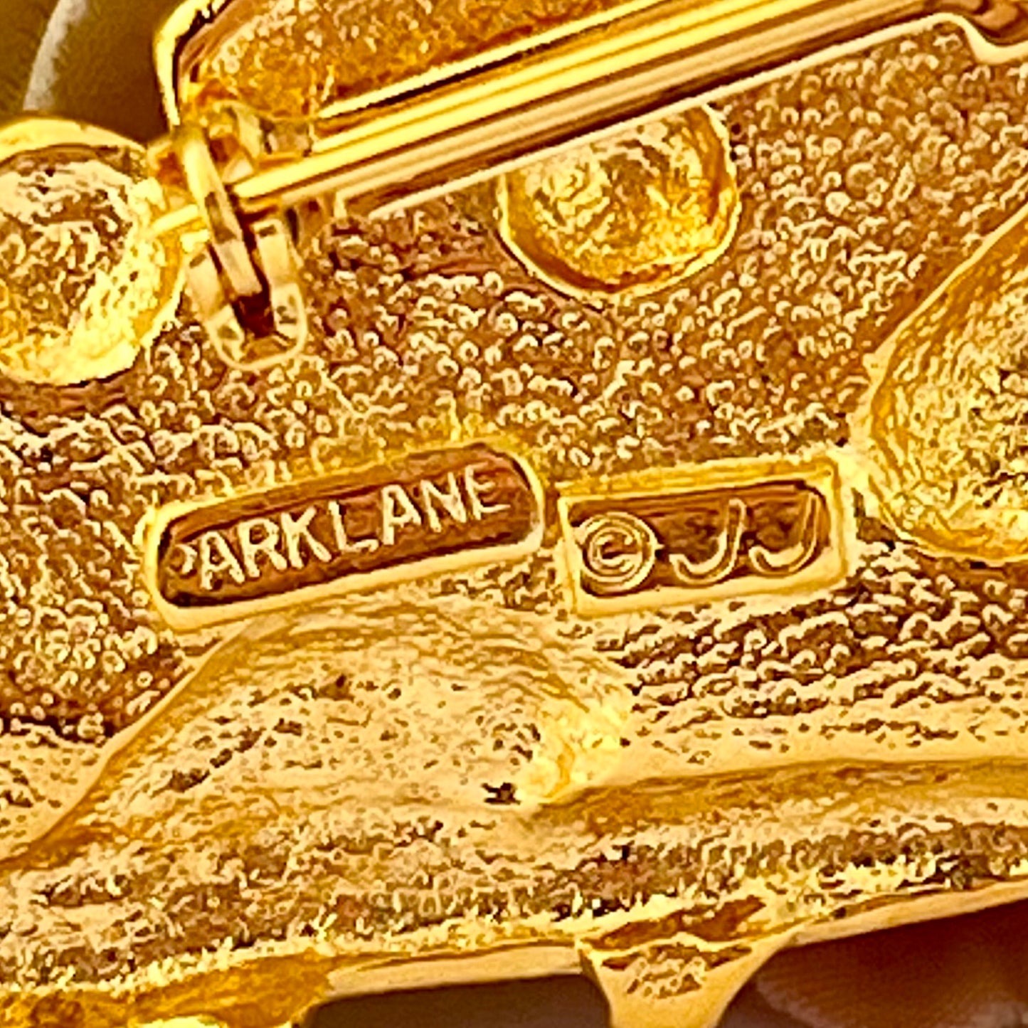 1980s JJ Jonette Jewelry for Park Lane Gold Plated Vintage Lady & Rolls Royce Car Brooch