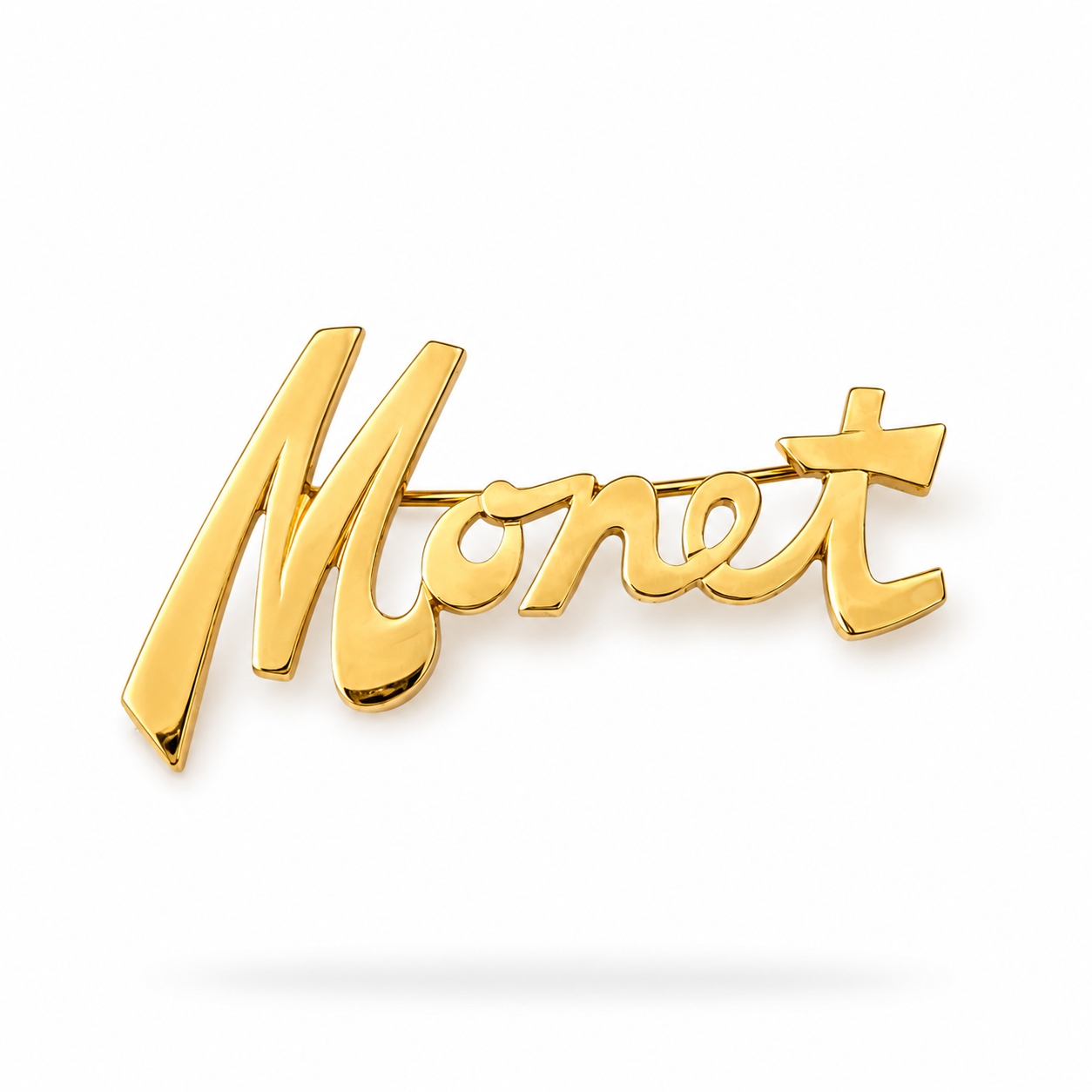 1980s Monet Gold Plated Brooch