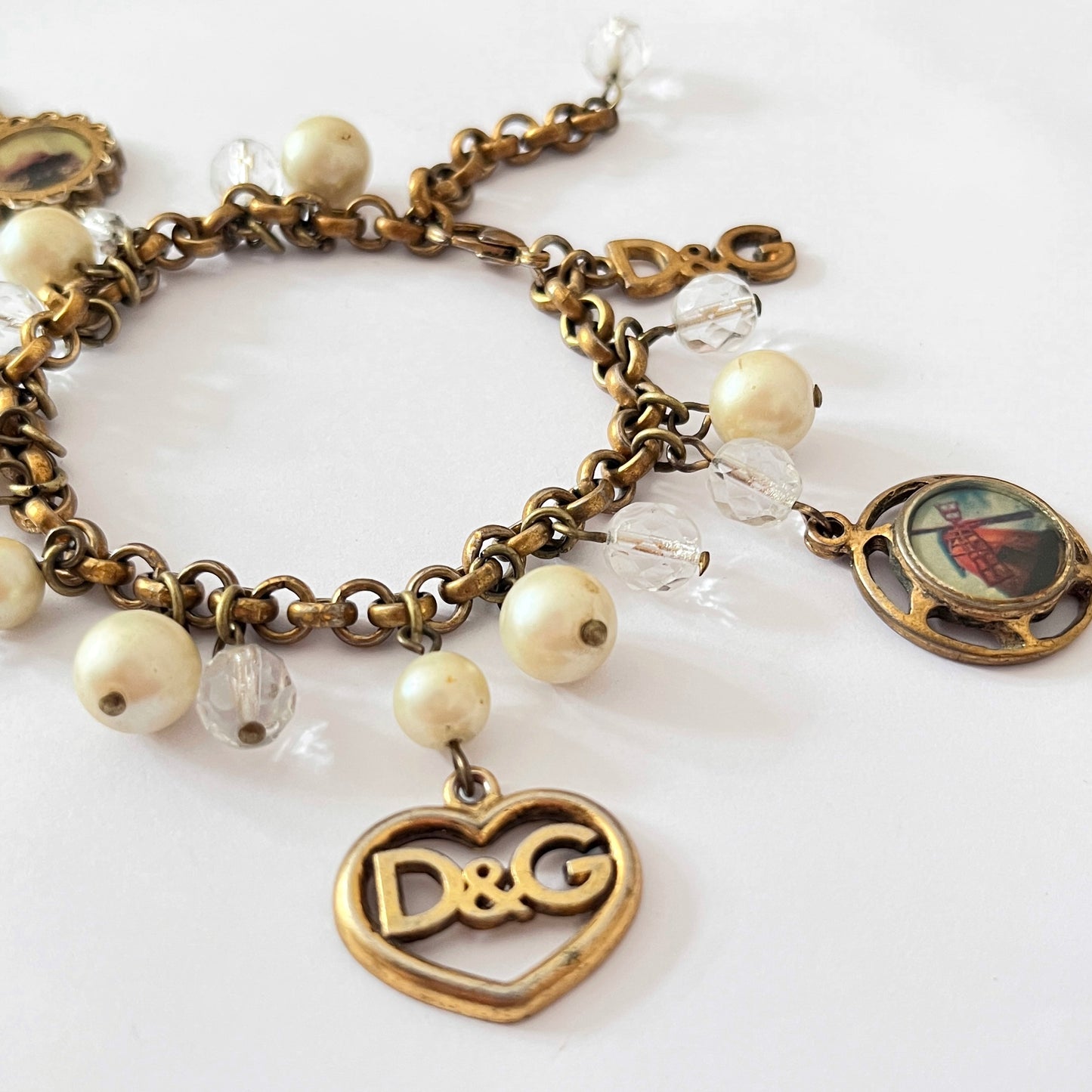 1990s Dolce & Gabbana Victorian Style Charm Bracelet