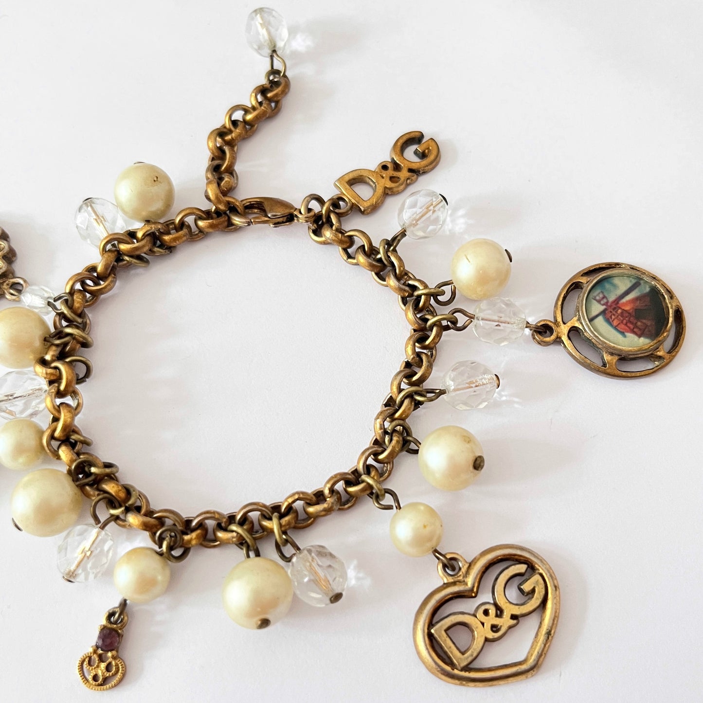 1990s Dolce & Gabbana Victorian Style Charm Bracelet
