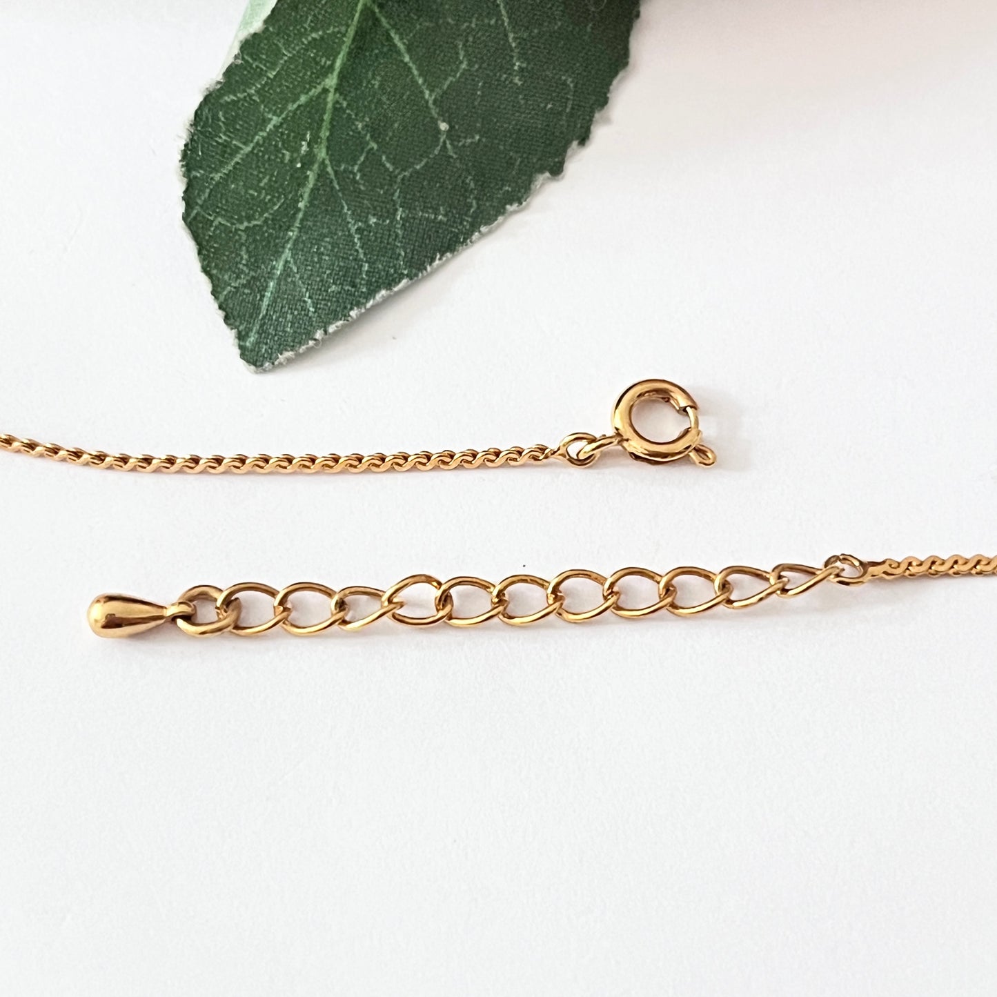 1980s Black Enamel Diamanté Gold Plated Chain Necklace