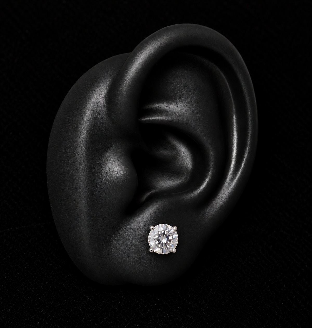 Sterling Silver 6mm Round Cubic Zirconia Stud Earrings