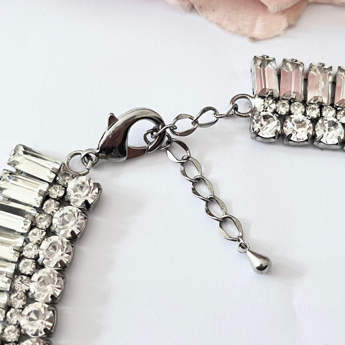 1950s Sparkly Diamanté Statement Collar Necklace