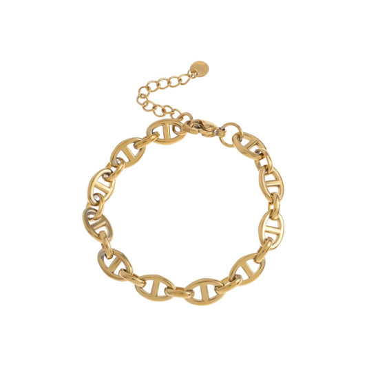 14k Gold Plated Anchor Chain Bracelet