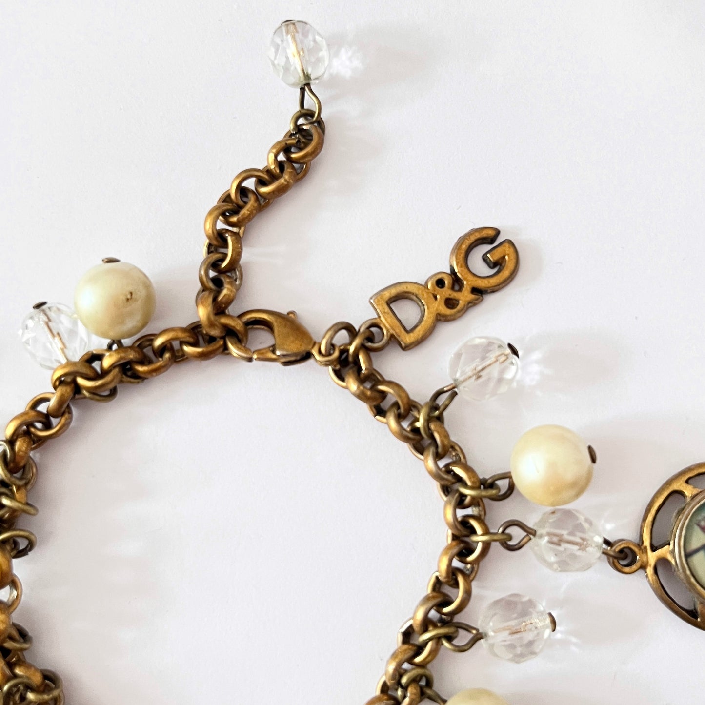 1990s Dolce & Gabbana Victorian Style Charm Bracelet