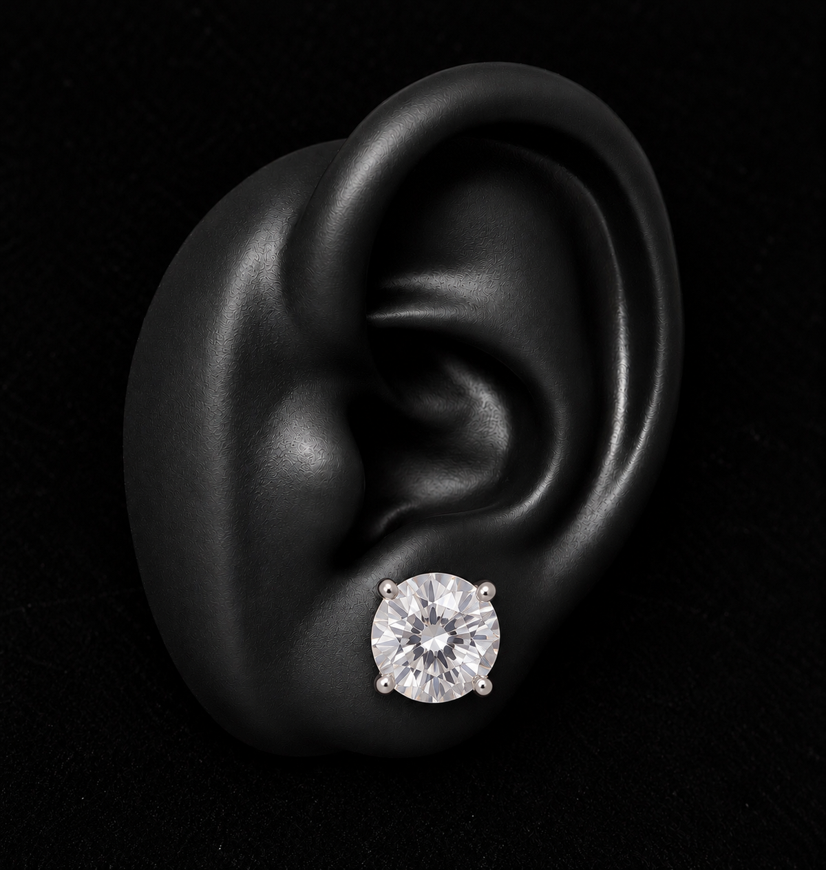 Sterling Silver 10mm Round Cubic Zirconia Stud Earrings