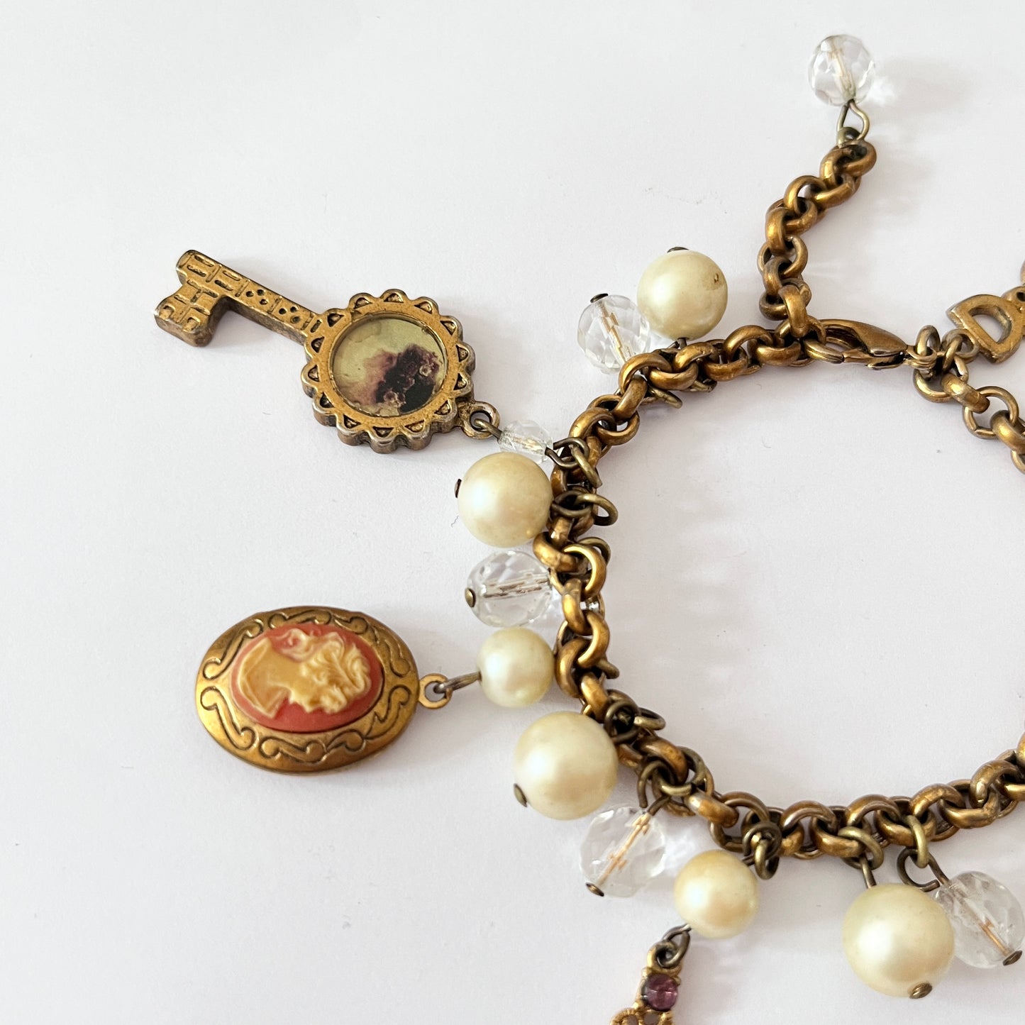 1990s Dolce & Gabbana Victorian Style Charm Bracelet