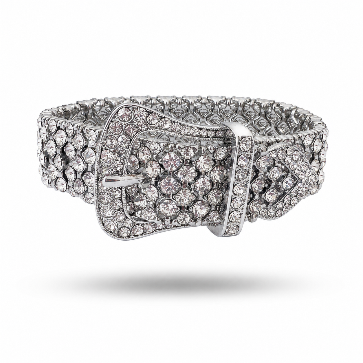 1950s Diamanté Sparkly Buckle Bracelet