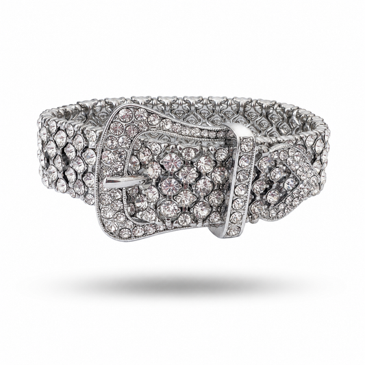 1950s Diamanté Sparkly Buckle Bracelet