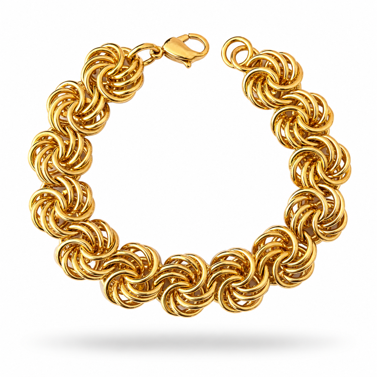 1980s Gold Plated Chain Bracelet