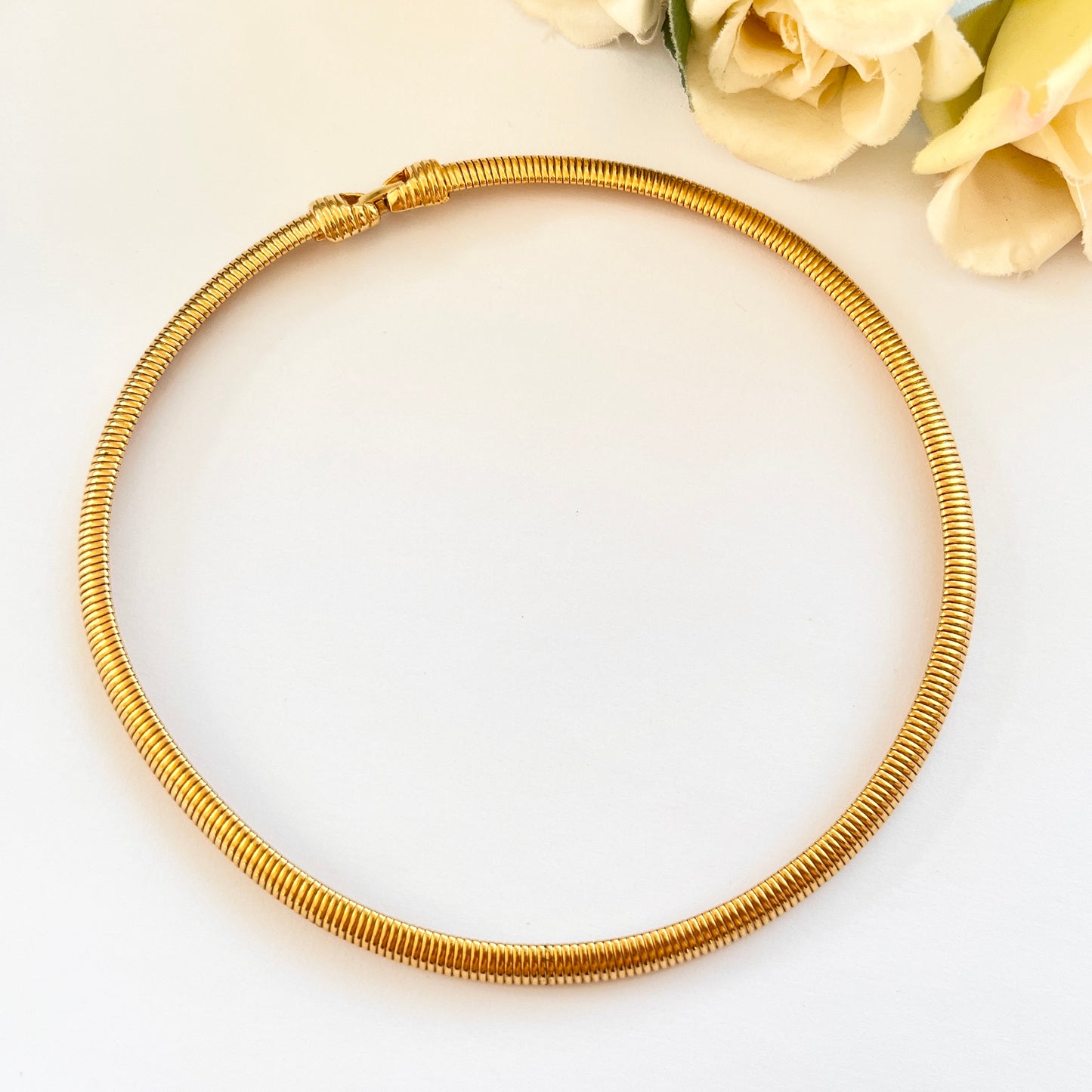 1980s Napier Gold Plated Statement Collar Necklace