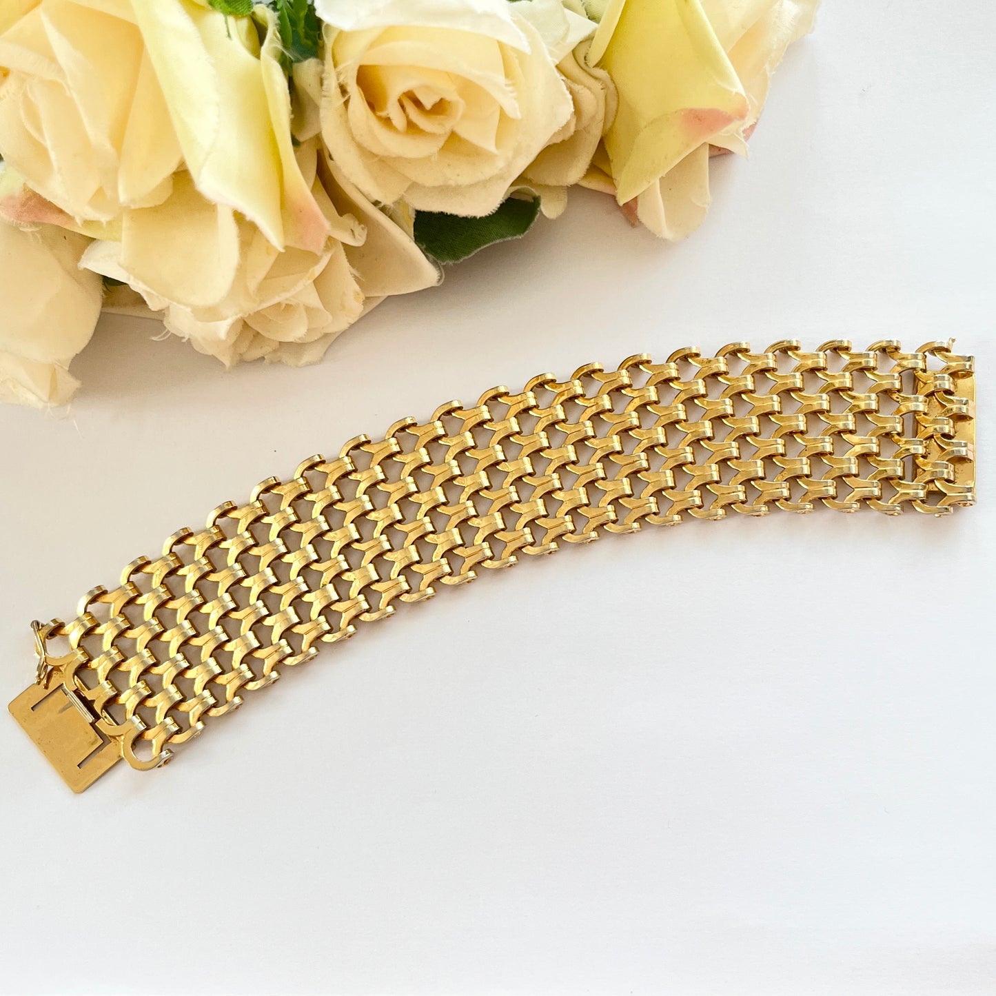 1960s Grossé Gold Plated Chunky Chain Bracelet