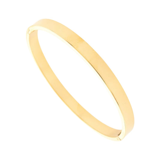 14k Gold Plated Snap Opening Bracelet Bangle