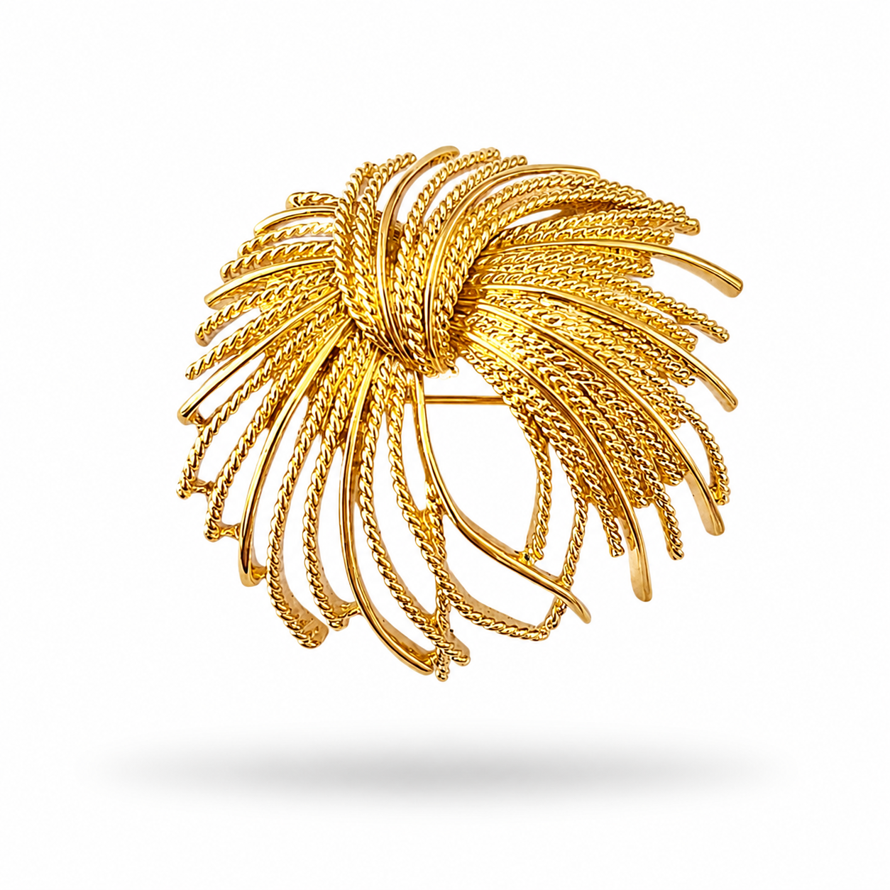 1980s Monet Gold Plated Bow Brooch