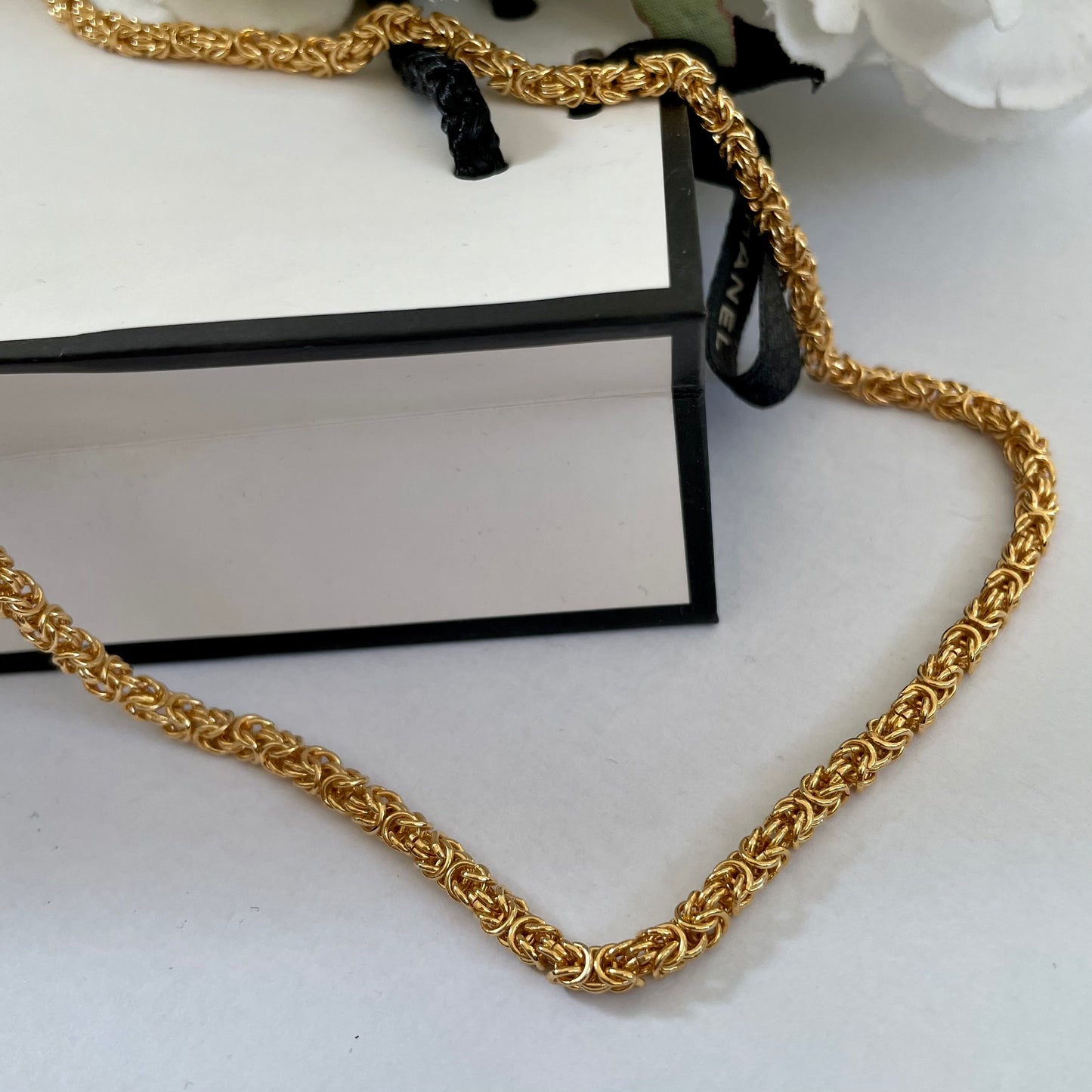 1980s Napier Gold Plated Snake Chain Necklace