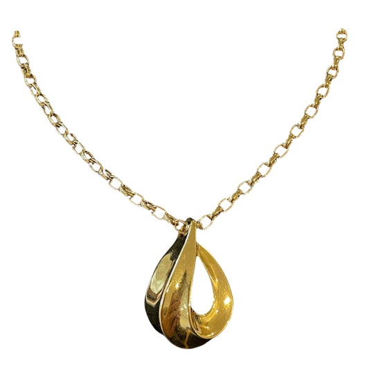 1980s Napier Gold Plated Pendant Necklace
