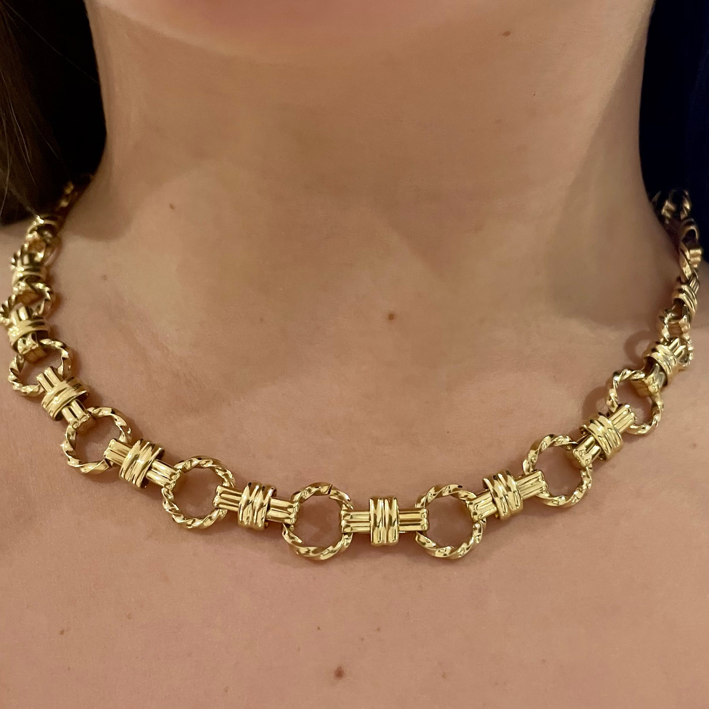 Vintage monet gold sale chain necklace