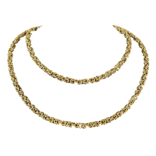 1980s Givenchy Long Gold Plated Chain Necklace