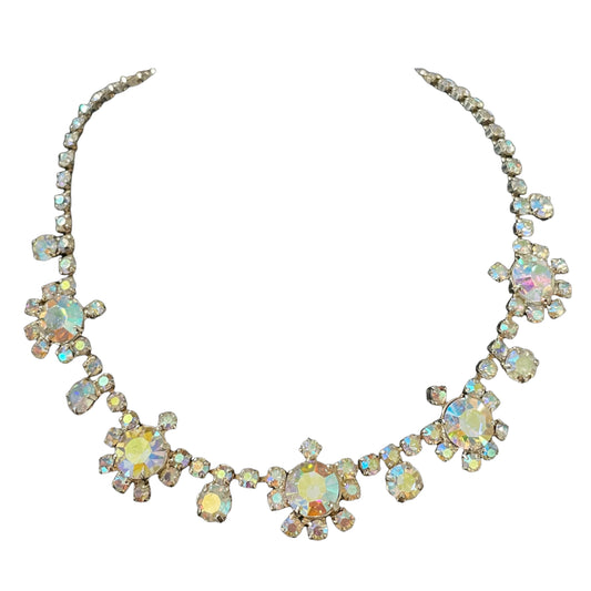 1960s Aurora Borealis Rhinestone Statement Necklace