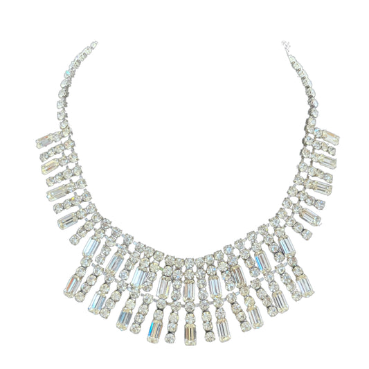 1950s Amazing Statement Sparkly Diamanté Necklace